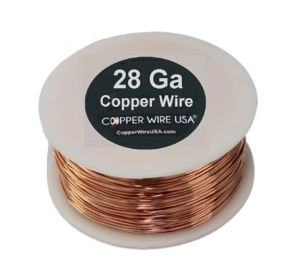 28 Ga Round Solid Copper Wire ( 1 Lb - 2000 Ft ) - Copper Wire USA®